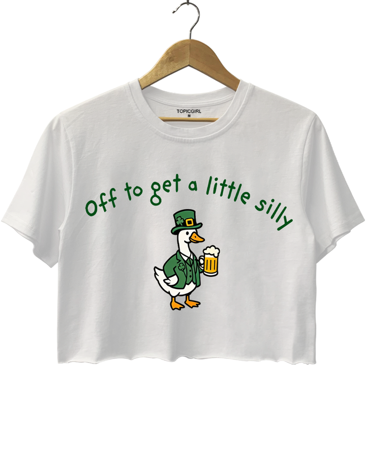 Off To Get A Little Silly Crop Top