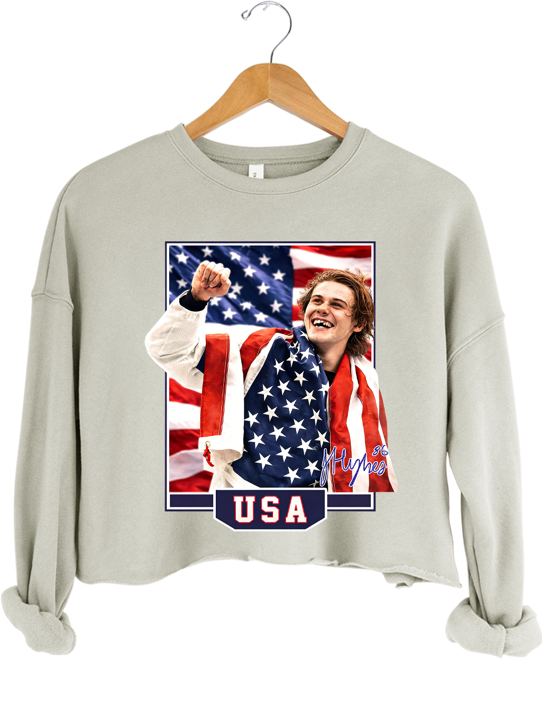 Jack Hughes USA Hockey Crop Sweatshirt