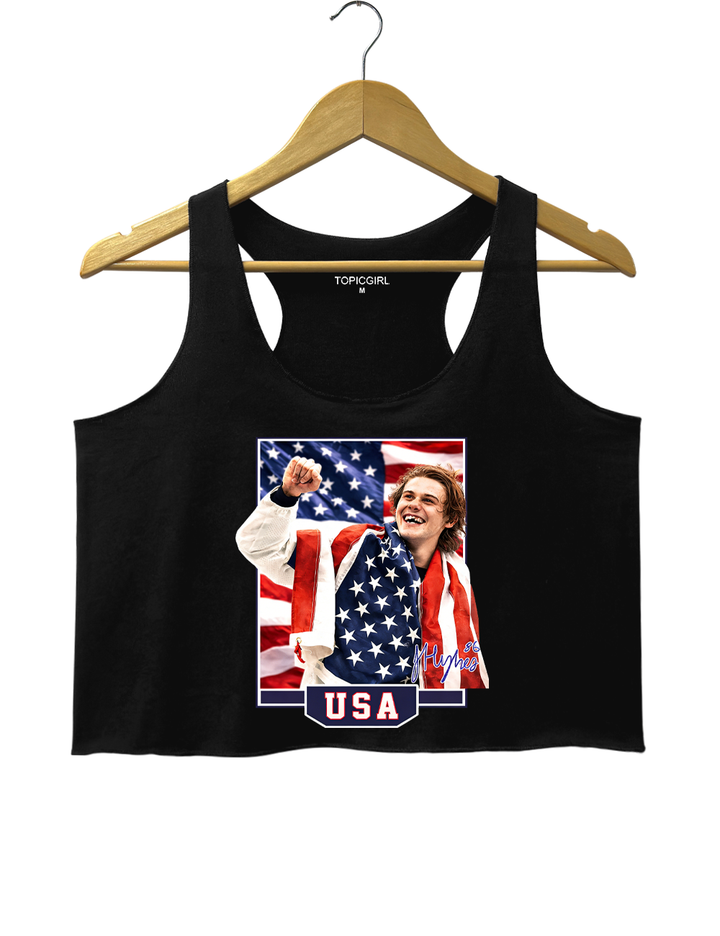 Jack Hughes USA Hockey Crop Tank Top