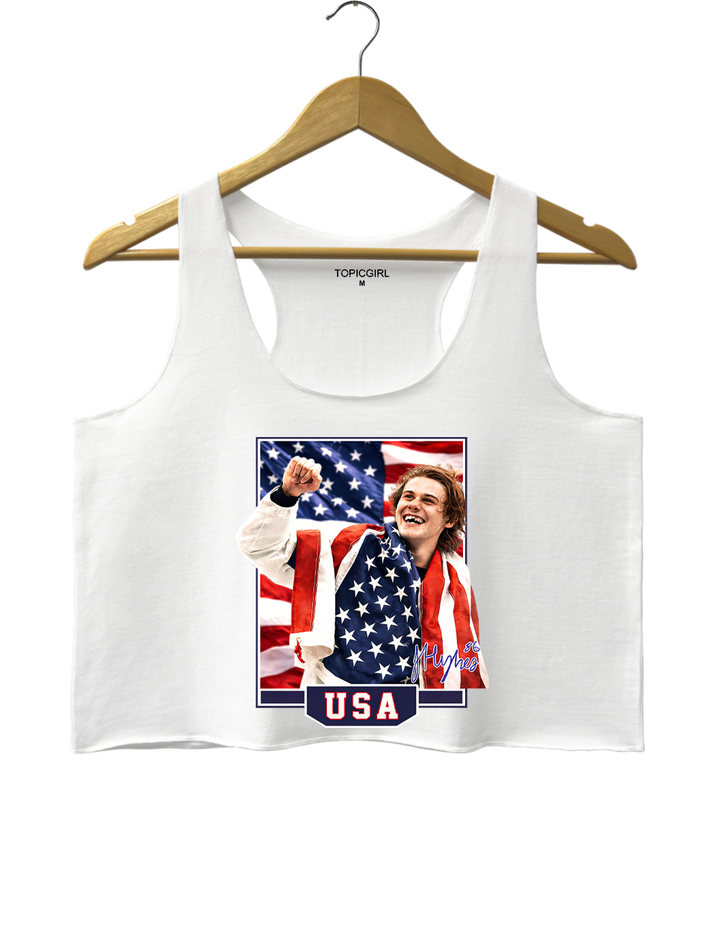 Jack Hughes USA Hockey Crop Tank Top