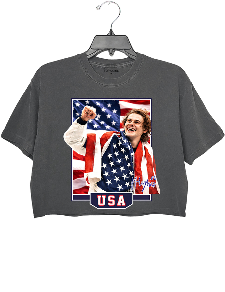 Jack Hughes USA Hockey Crop Top