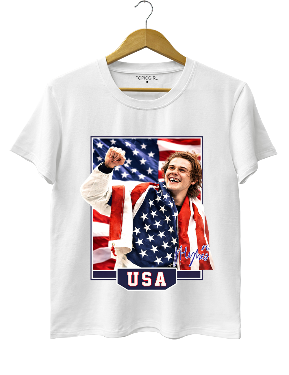 Jack Hughes USA Hockey Tee