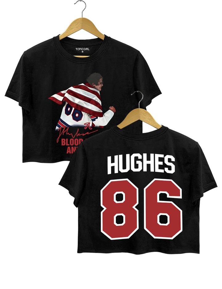 Jack Hughes Blood Teeth And Gold Crop Top