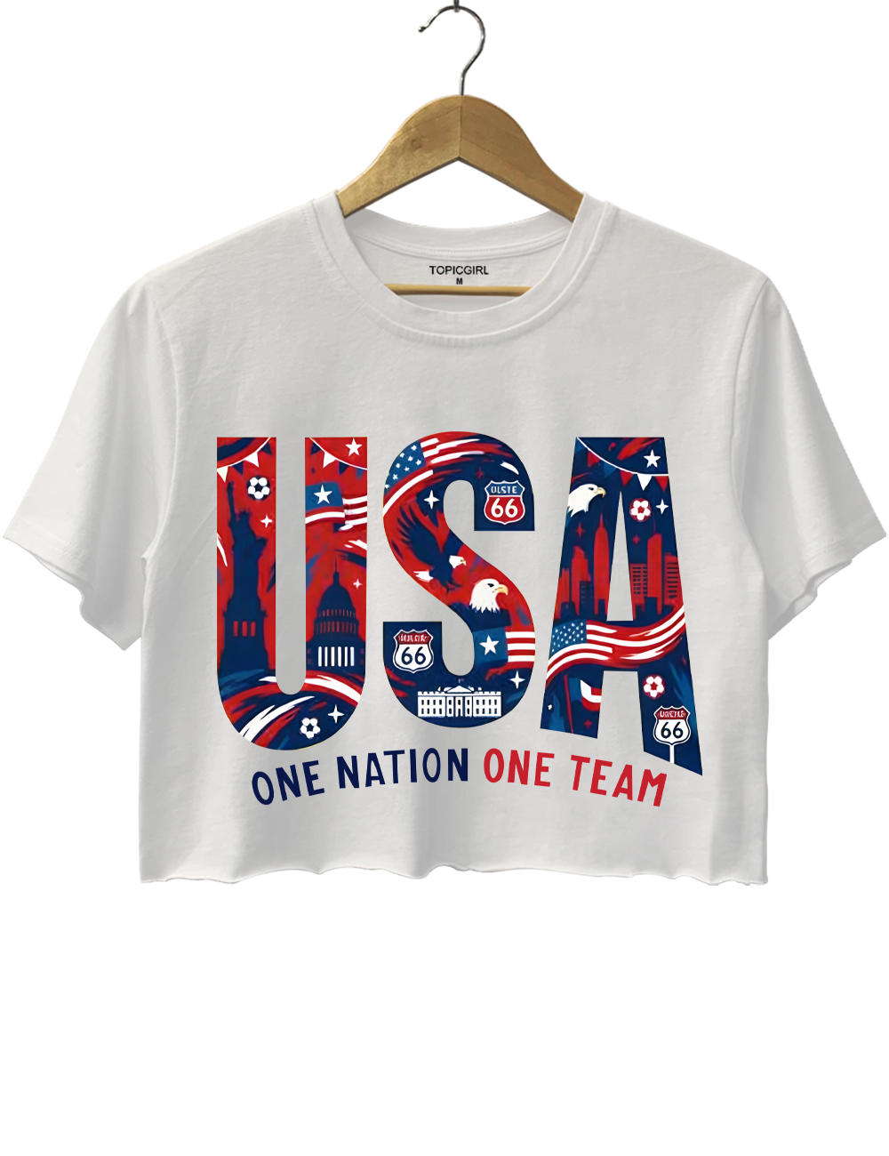 USA Soccer One Nation One Team Crop Top