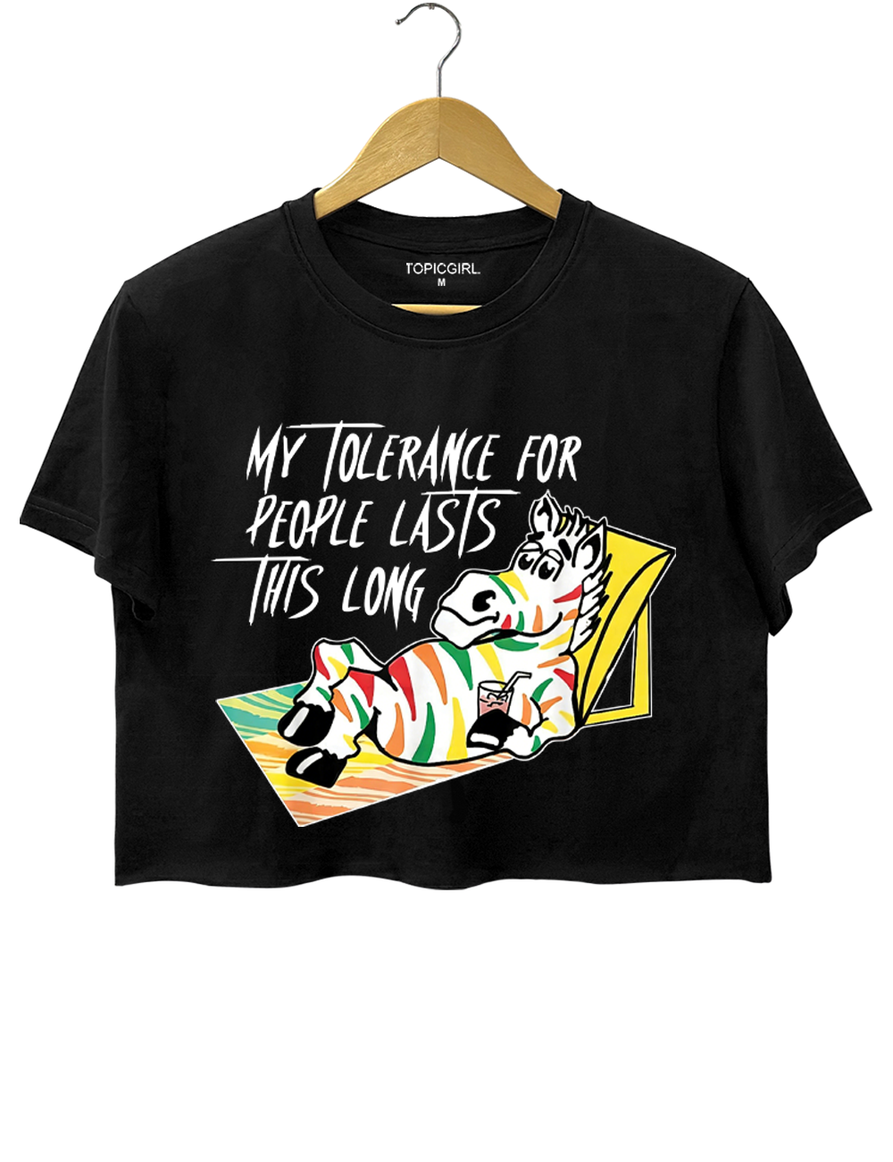 My Tolerance For People Lasts This Long Crop Top