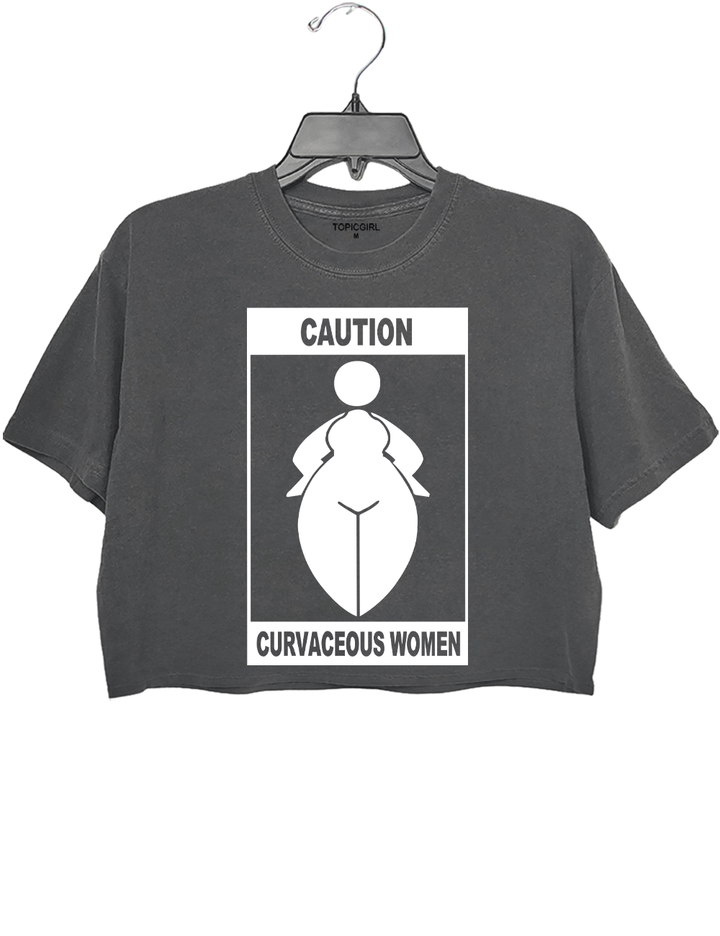 Caution Curvaceous Women Crop Top