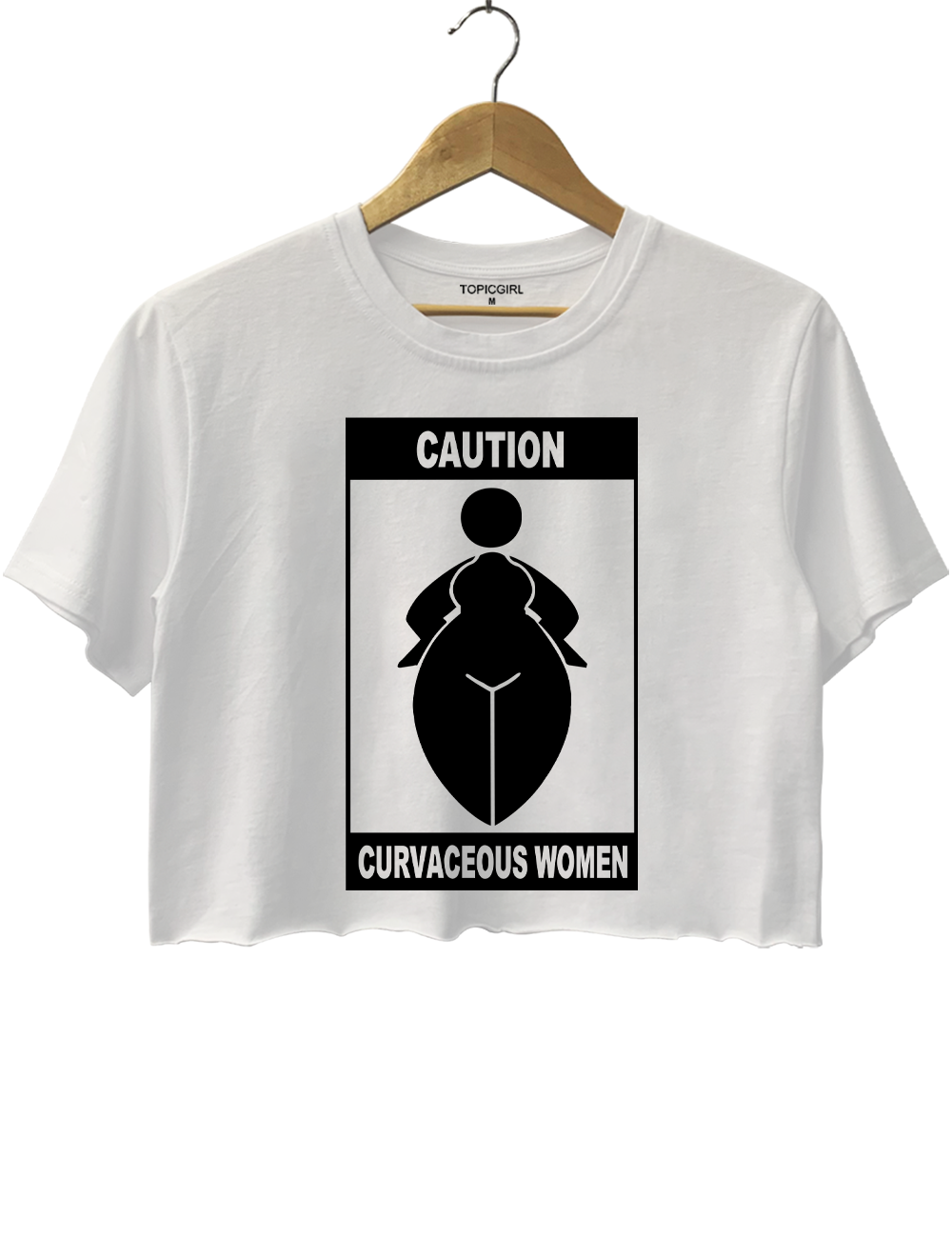 Caution Curvaceous Women Crop Top