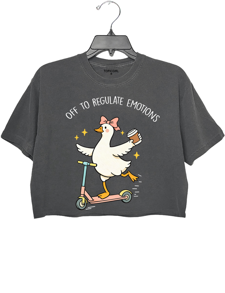 Off To Regulate Emotions Crop Top