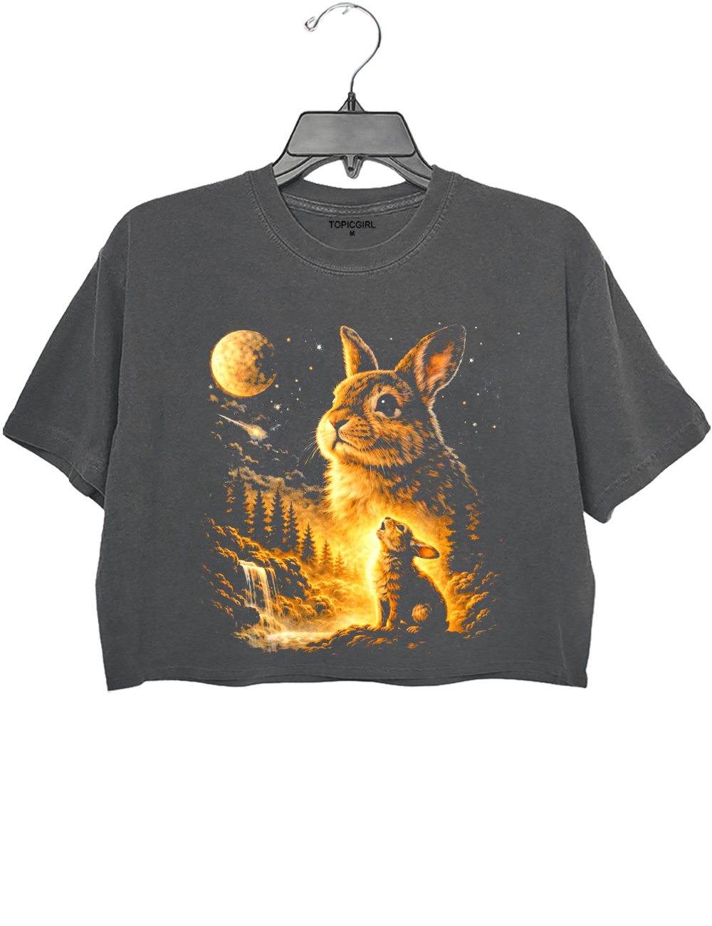 Bunny Howling to the Moon Crop Top
