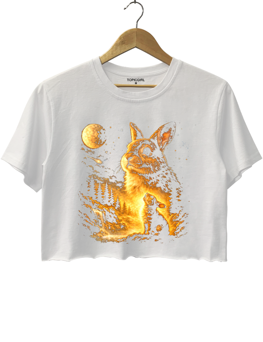 Bunny Howling to the Moon Crop Top