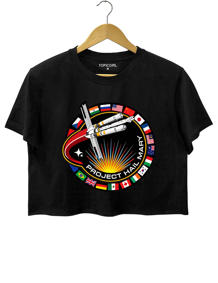 Project Hail Mary Mission Patch Crop Top