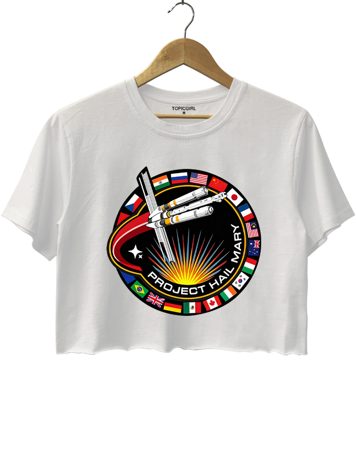 Project Hail Mary Mission Patch Crop Top