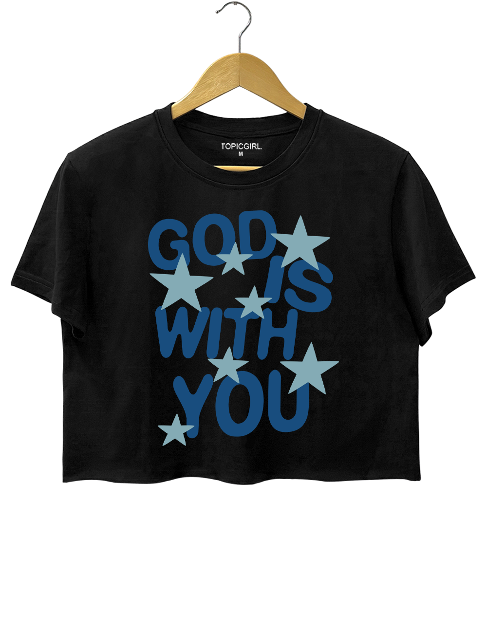 God Is With You Crop Top