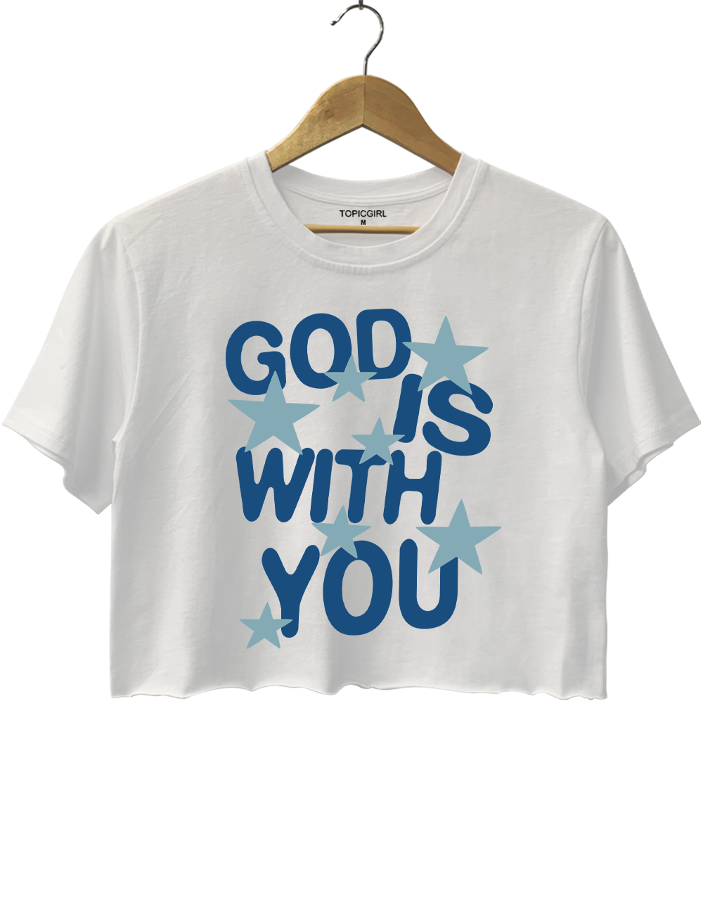 God Is With You Crop Top