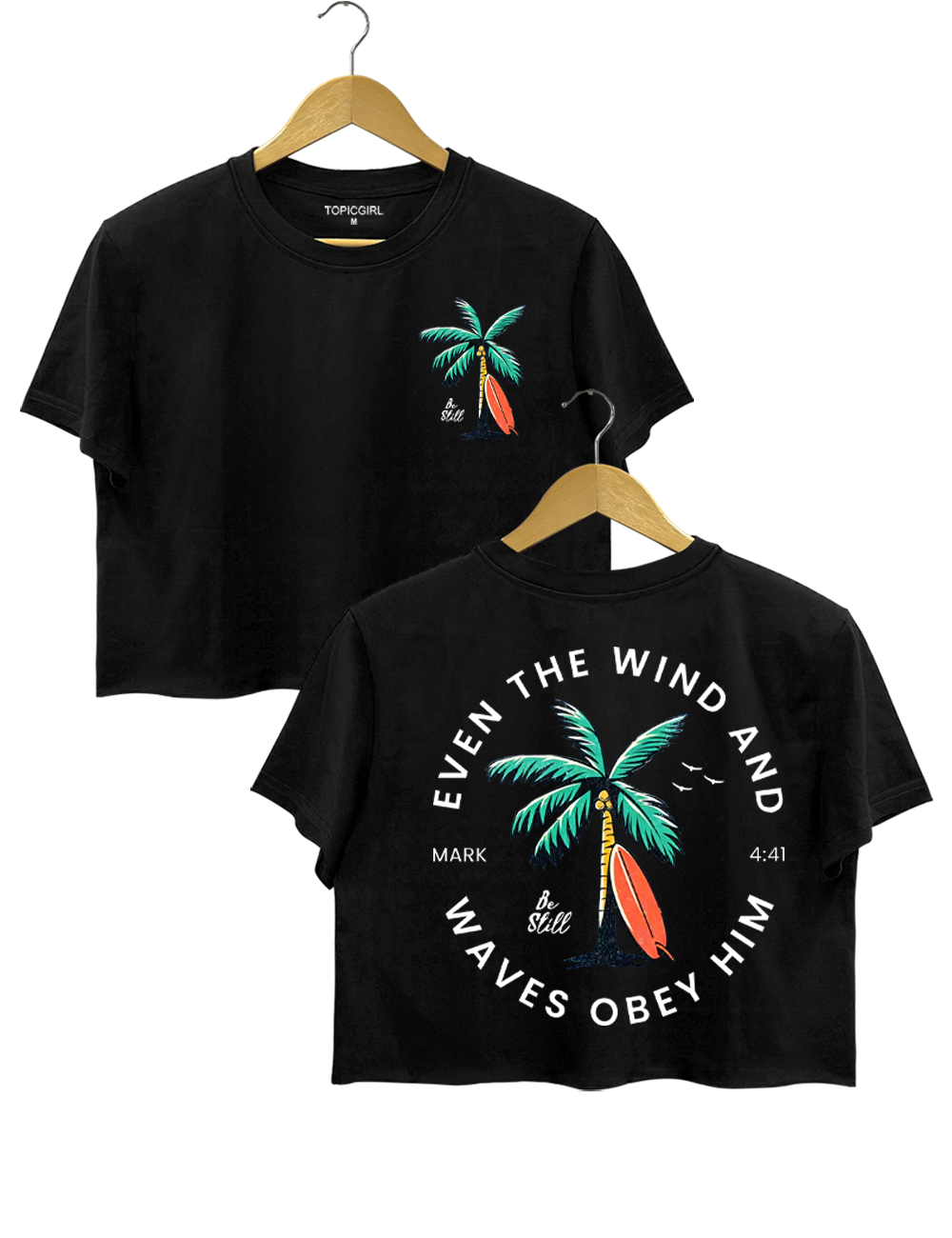 Even The Wind And Waves Obey Him Crop Top
