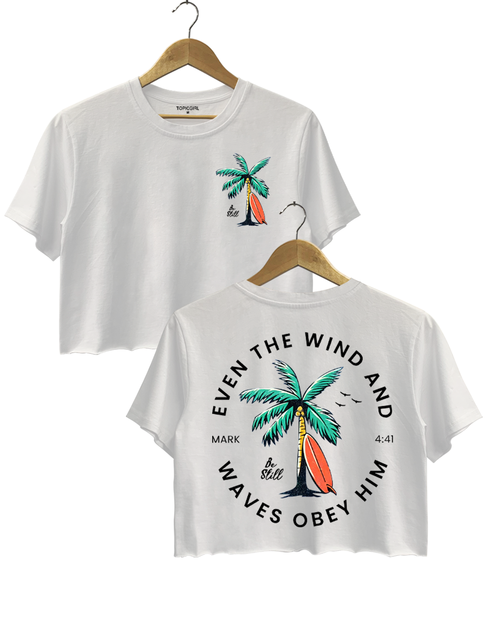 Even The Wind And Waves Obey Him Crop Top