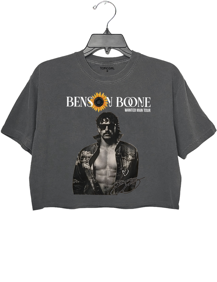 Benson Boone Wanted Man Tour 2026 Crop Top