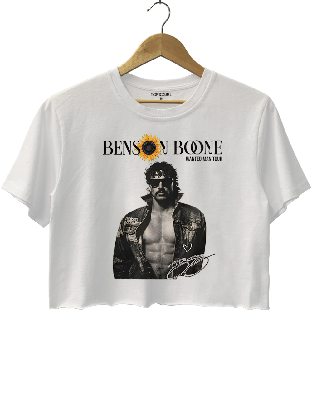 Benson Boone Wanted Man Tour 2026 Crop Top