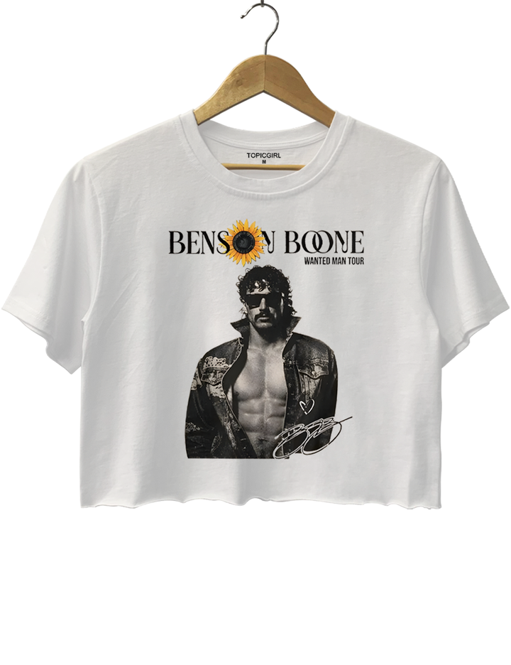 Benson Boone Wanted Man Tour 2026 Crop Top