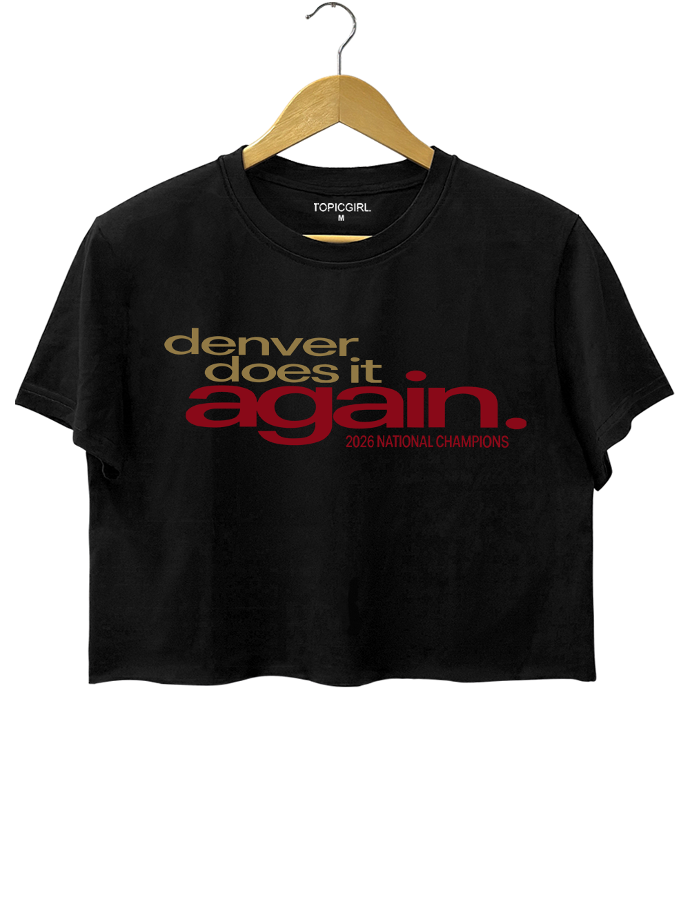 Denver Does It Again NCAA Hockey Crop Top