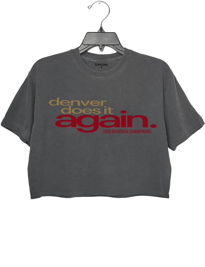 Denver Does It Again NCAA Hockey Crop Top