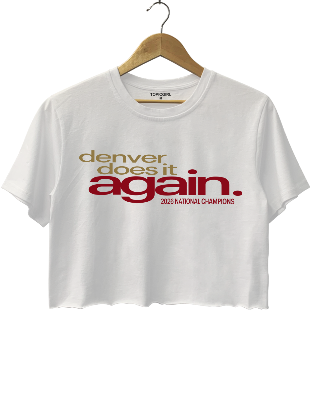 Denver Does It Again NCAA Hockey Crop Top
