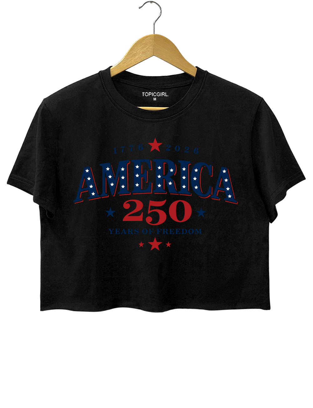 America 250 Years Of Freedom Crop Top