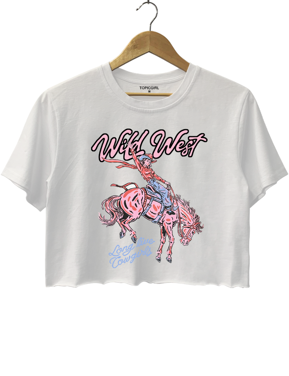 Wild West Long Live Cowgirls Crop Top