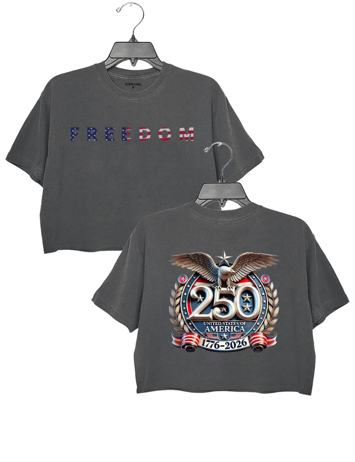 Freedom America 250th Crop Top