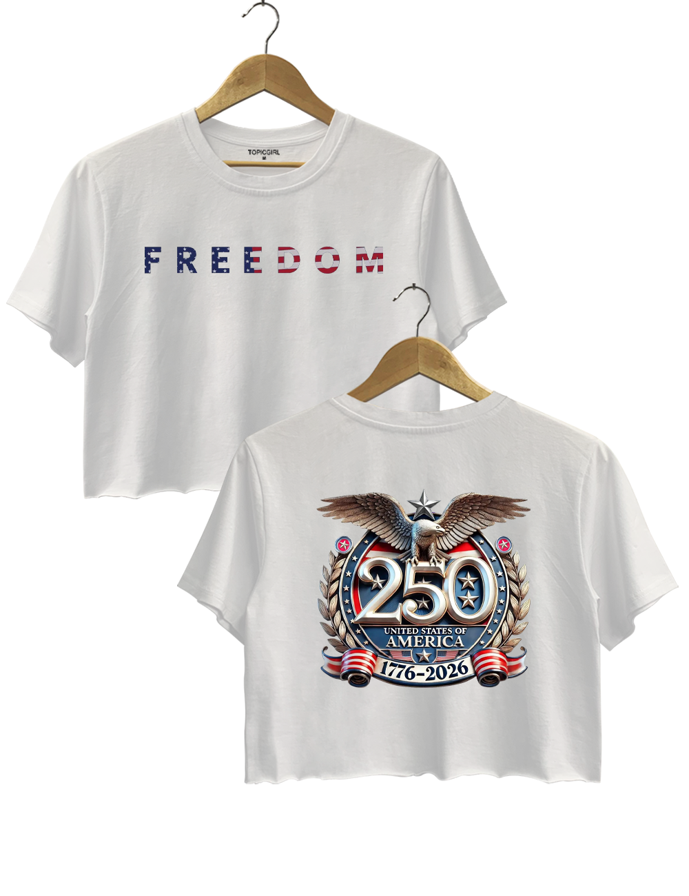Freedom America 250th Crop Top