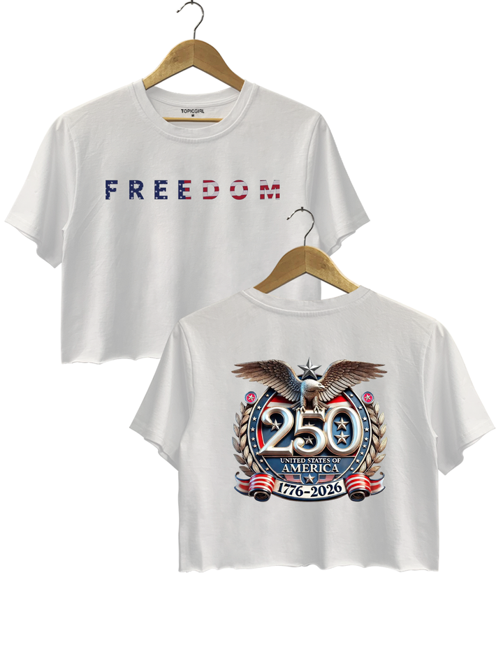 Freedom America 250th Crop Top