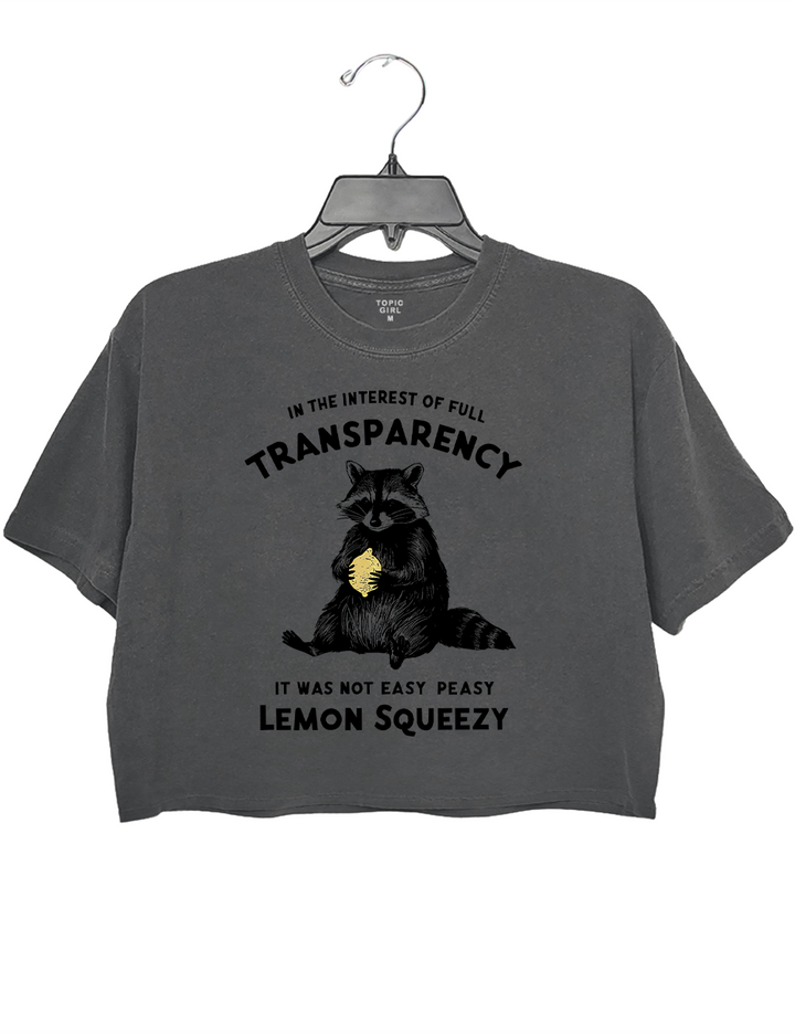 It Was Not Easy Peasy Lemon Squeezy Crop Top