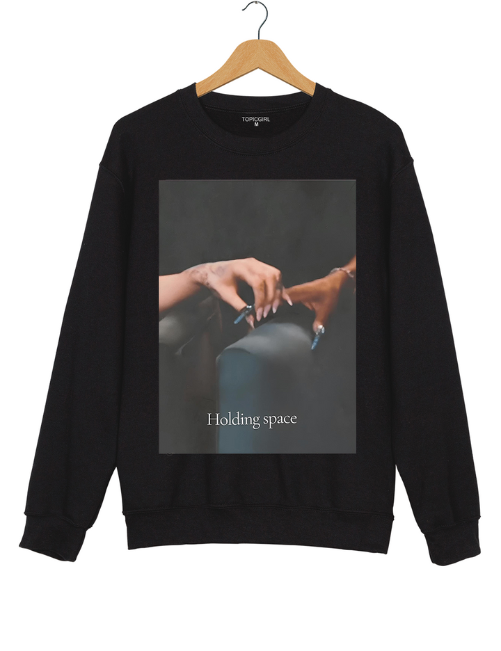 Holding Space Ariana Cynthia Finger Hold Defying Gravity Sweatshirt