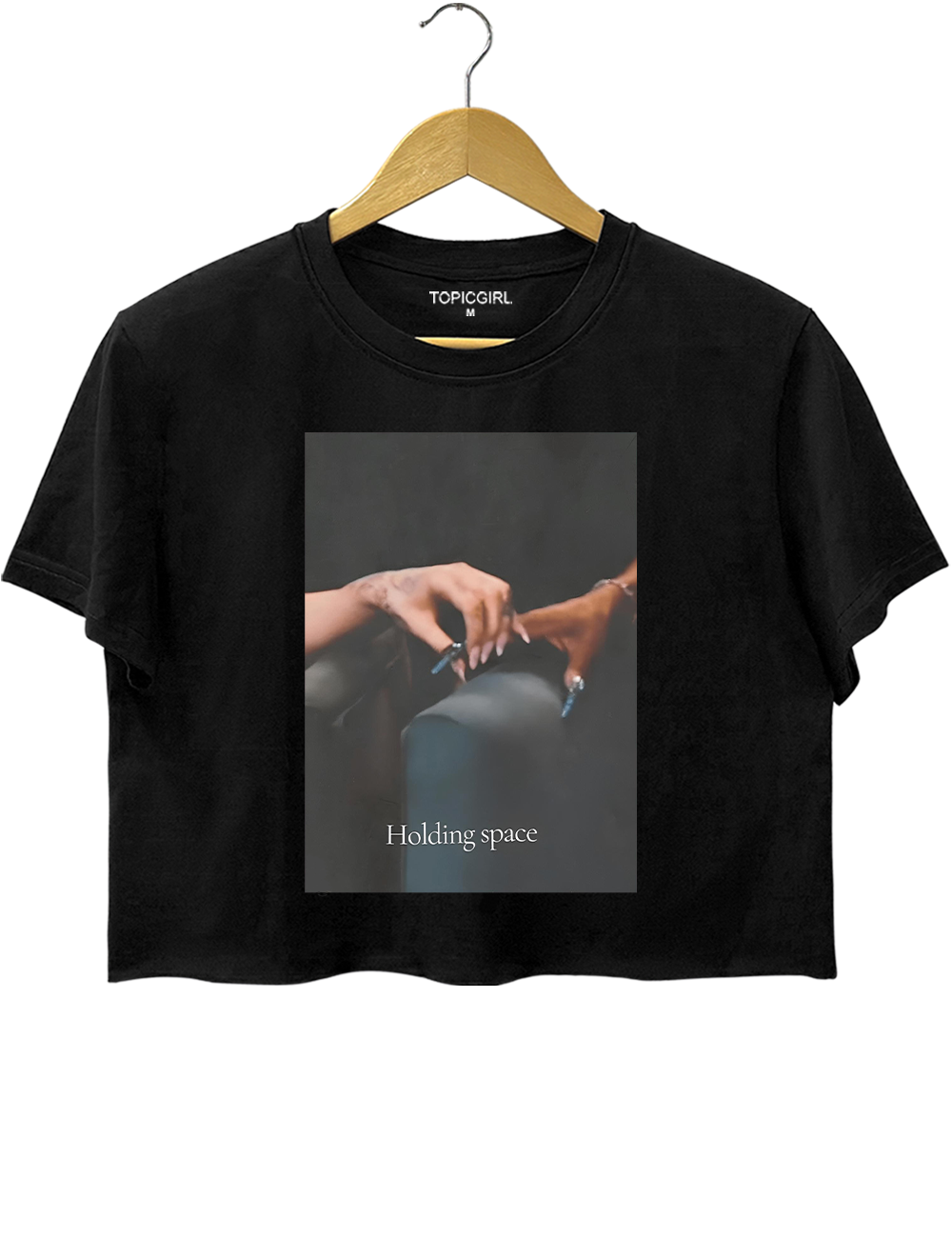 Holding Space Ariana Cynthia Finger Hold Defying Gravity Crop Top