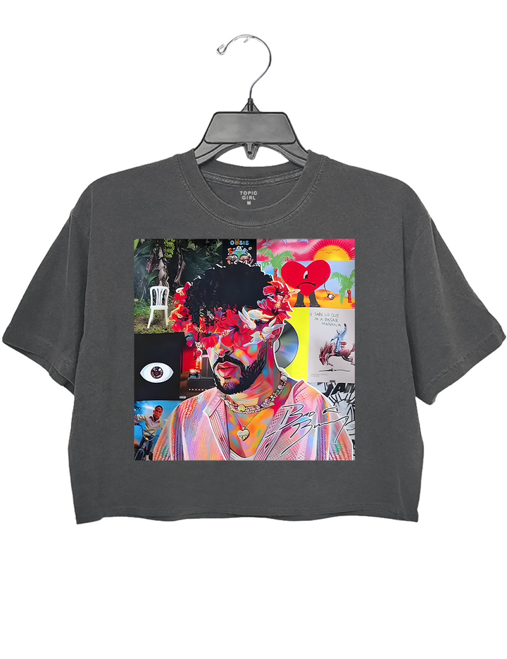 Bad Bunny Dtmf Colorful Crop Top