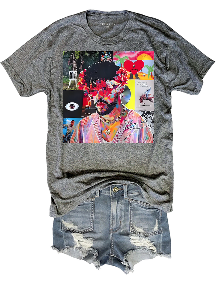Bad Bunny Dtmf Colorful Crop Top