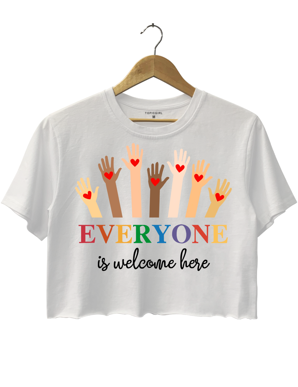 Everyone Is Welcome Here Crop Top – Topicgirl