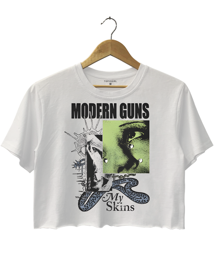 Modern Guns Shed My Skin Crop Top