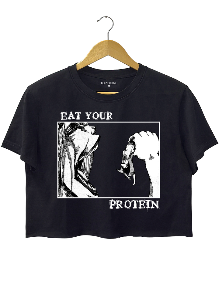 Attack On Titan Eat Your Protein Crop Top