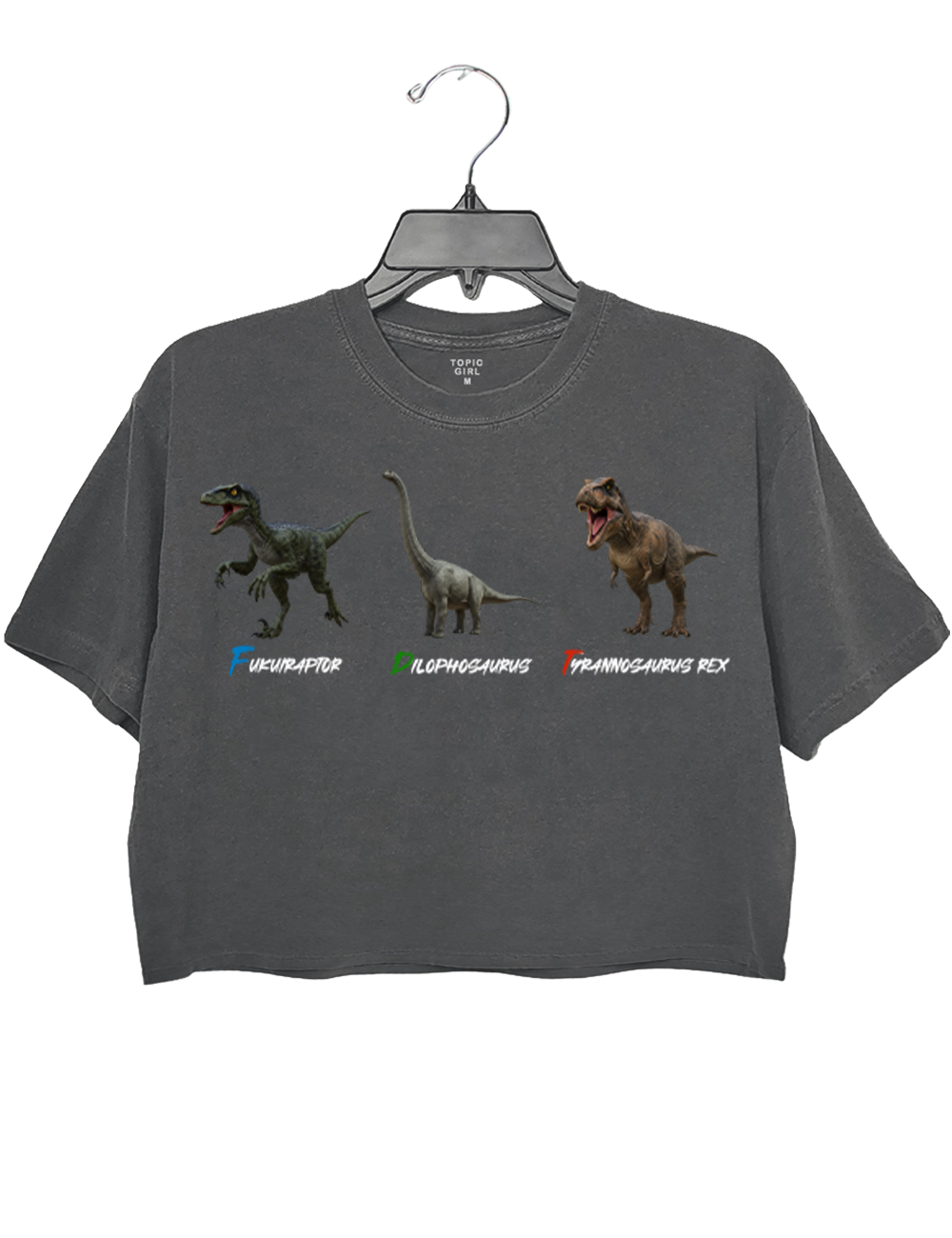 Fukuiraptor Dilophosaurus Tyrannosaurus Rex Crop Top