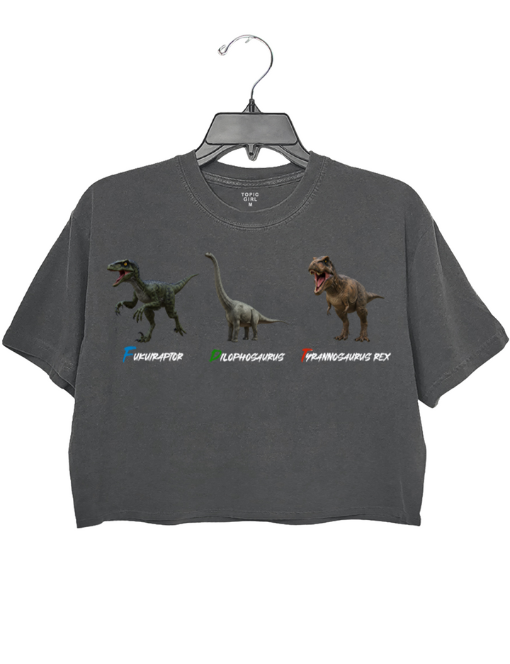 Fukuiraptor Dilophosaurus Tyrannosaurus Rex Crop Top
