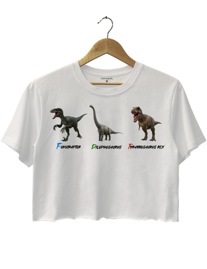 Fukuiraptor Dilophosaurus Tyrannosaurus Rex Crop Top