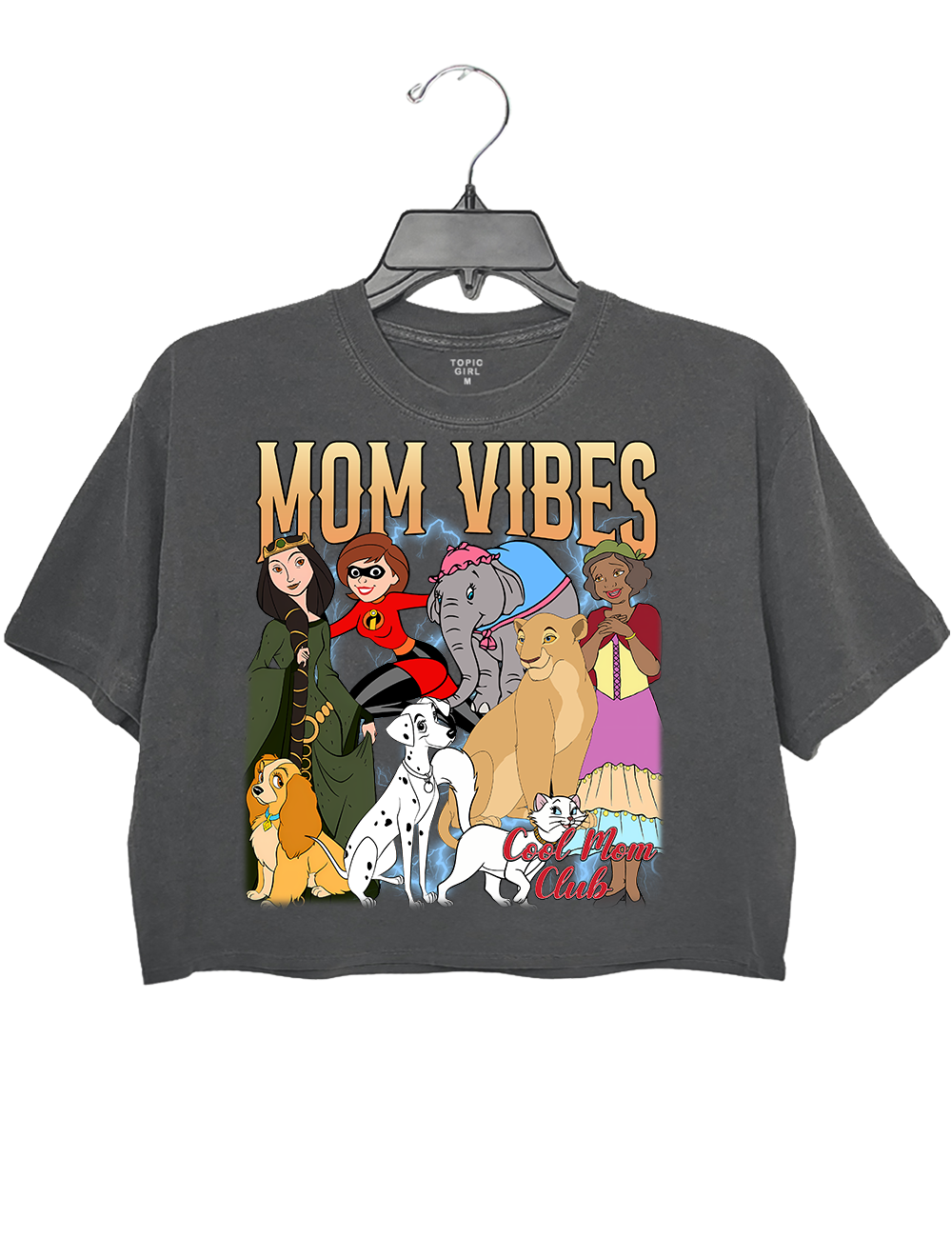 Mom Vibes Cool Cartoon loms Crop Top
