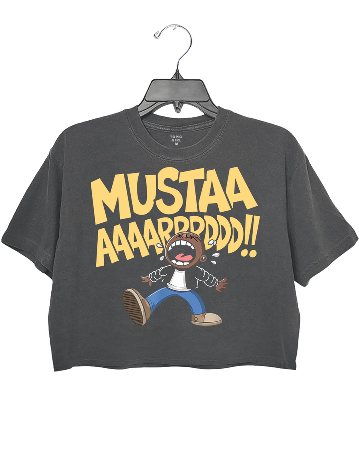 Mustard Lamar TV Off Crop Top