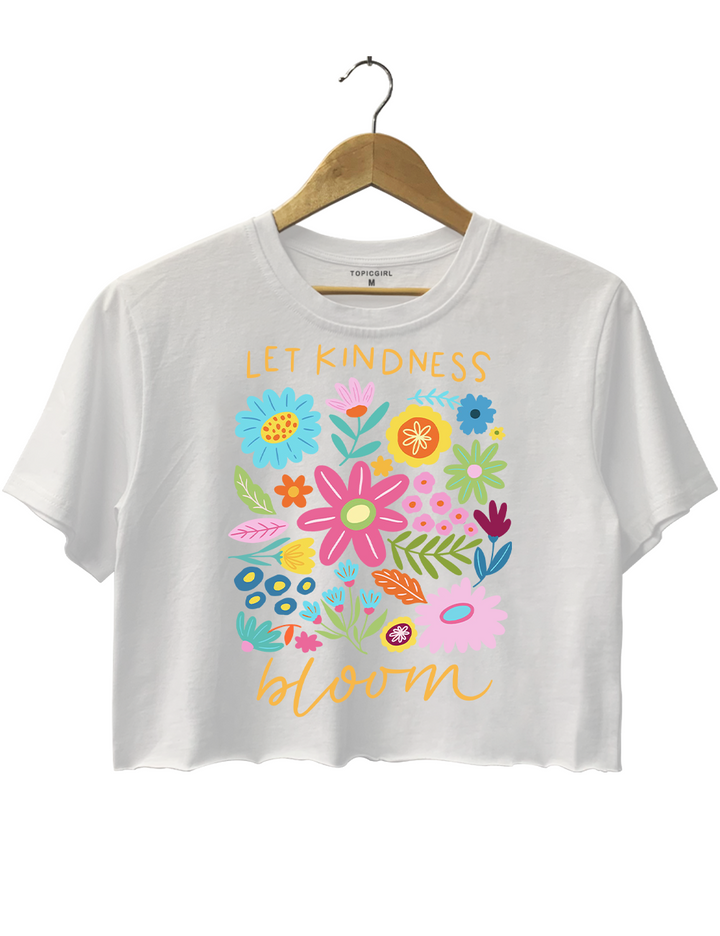 Let Kindness Bloom Comfort Colors Crop Top