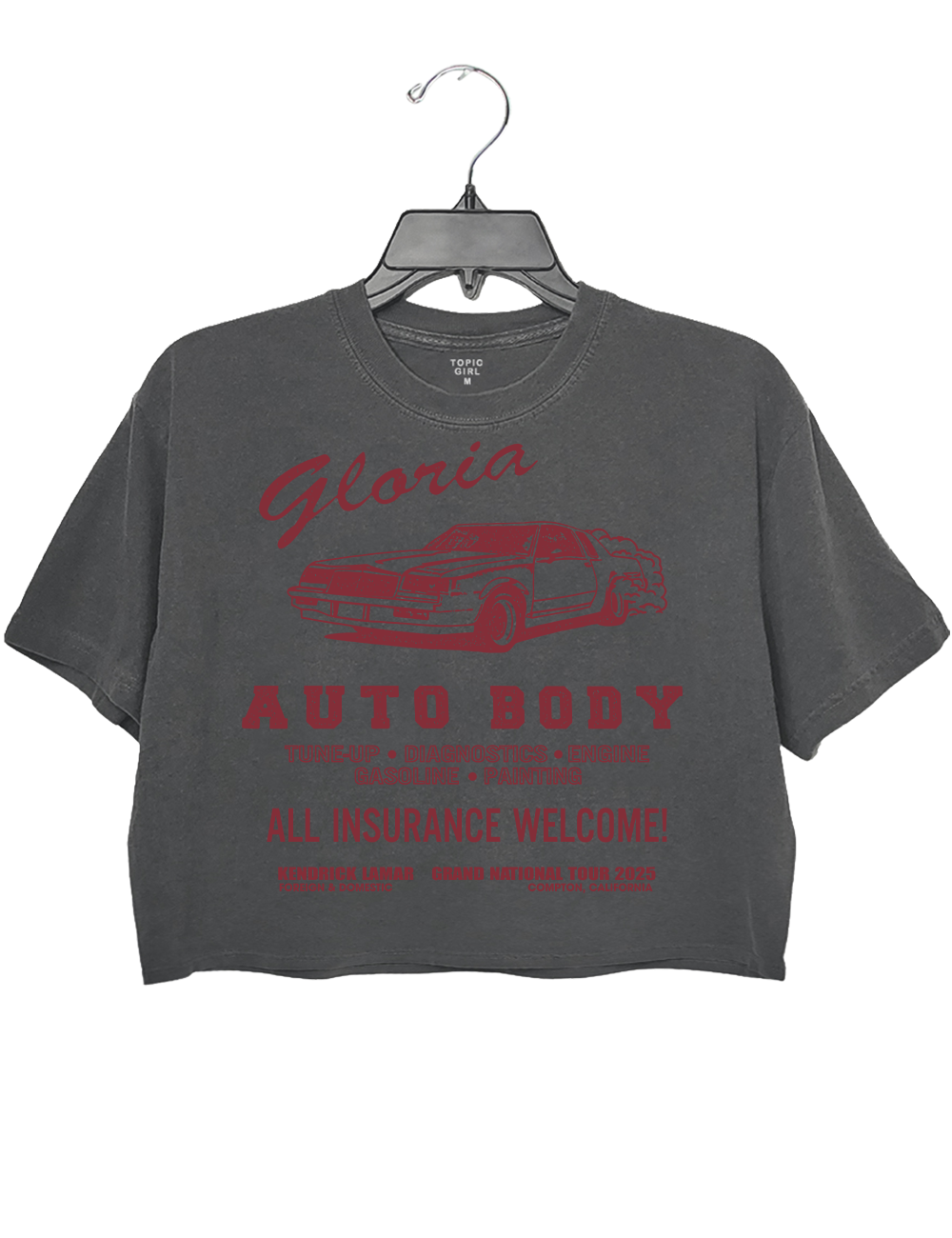 Vintage Kendrick Lamar Gloria Auto Body Crop Top