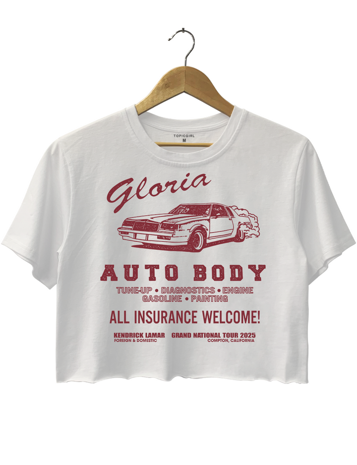 Vintage Kendrick Lamar Gloria Auto Body Crop Top