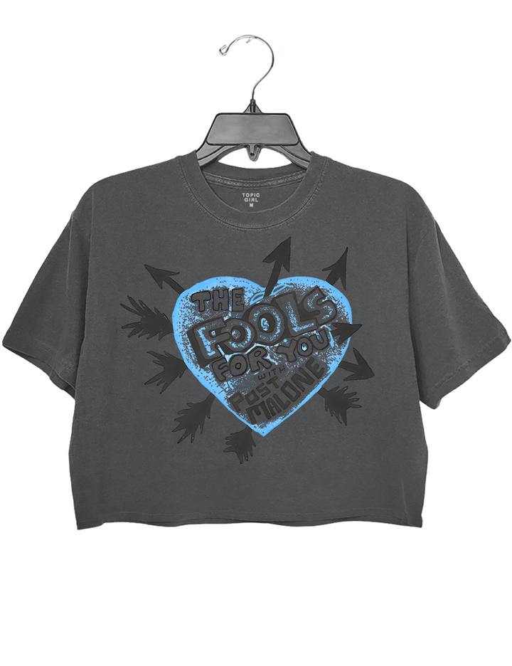Post Malone F 1 Trillion Heart With Arrows Crop Top
