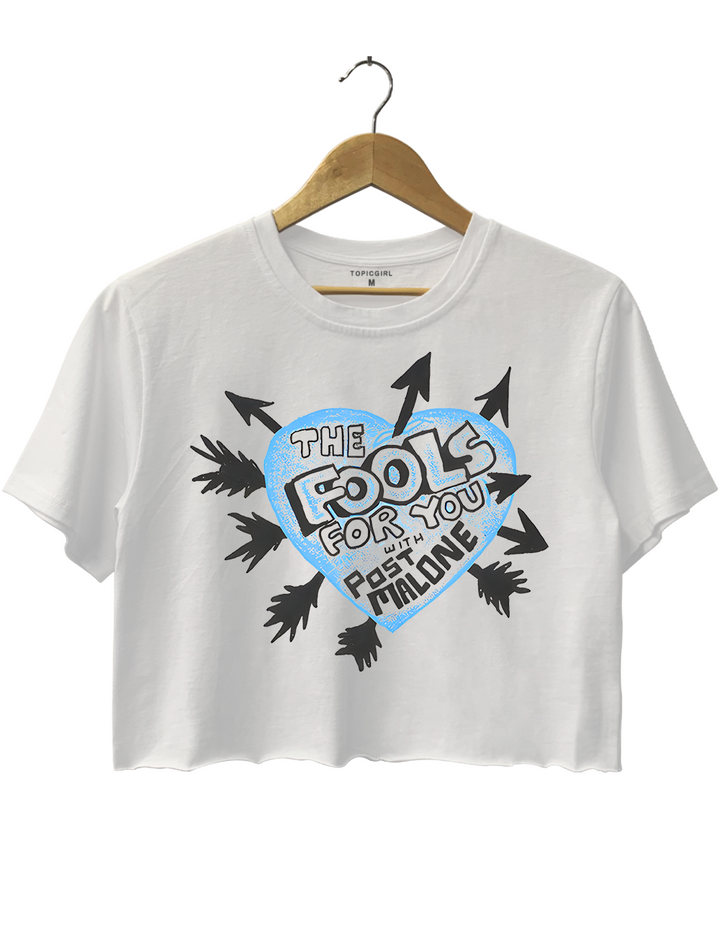 Post Malone F 1 Trillion Heart With Arrows Crop Top