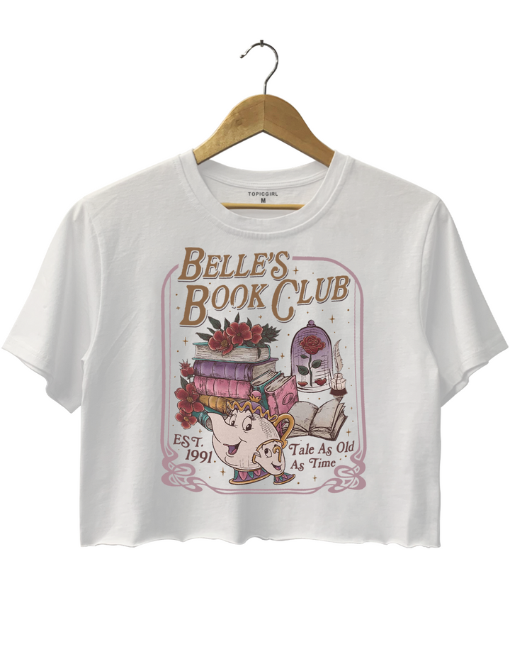 Tale As Old As Time Belle's Book Cafe Crop Top